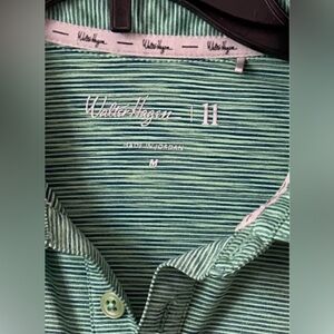 Walter Hagen Green Casual Button Down Shirt with Stripes Never worn